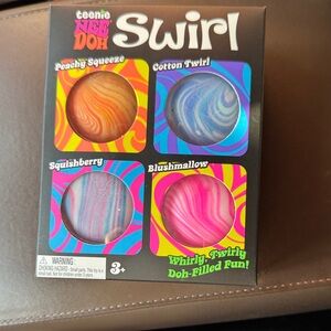 Teenie NeeDoh Swirl 4-Pack | Peachy, Cotton, Squishberry, Blushmallow
